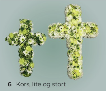 Hvite blomster i kors